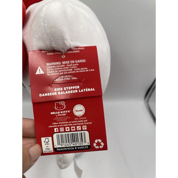 Hello Kitty Valentines “Be Mine” Plush Side Stepper Red New With Tags - Picture 9 of 10